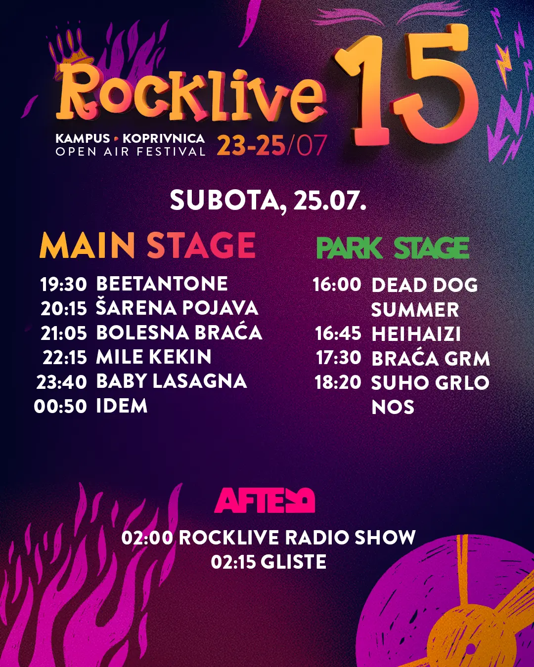 Mile Kekin, Brkovi, Baby Lasagna, Šarena Pojava, Zabranjeno pušenje, Idem - Kampus Koprivnica - Koprivnica - 16.07.2026.